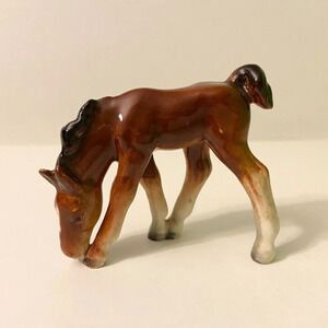 Vintage Small German Horse Figurine 2.5 Inch Long Made  in Germany Figure